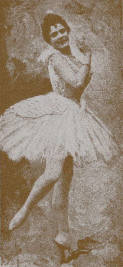 Pierina Legnani als Odette, in Marius Petipa und Lev Ivanovs Wiederaufführung von Schwanensee, St. Petersburg, 1895 von Russian Photographer